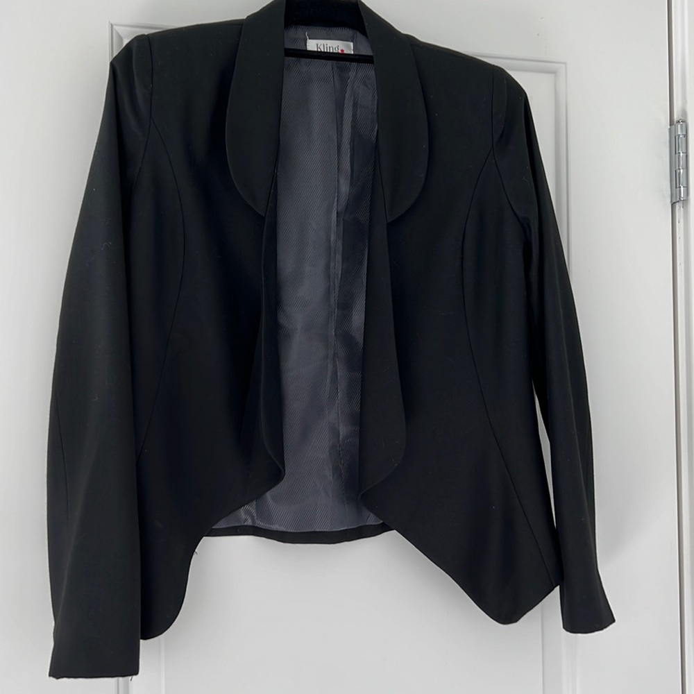 Preowned excellent condition black short blazer size S, European brand K…